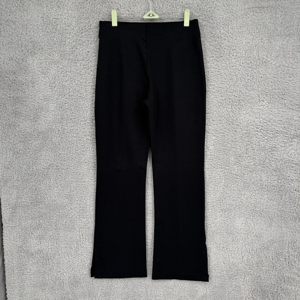 NEW Abercrombie & Fitch Ponte Split Hem Flare Pants Size M Black Pull On Stretch - Picture 6 of 9